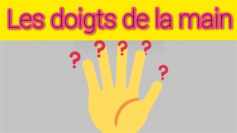 Apprendre Les Noms Des Doigts De La Mainأسماء أصابع اليد Youtube