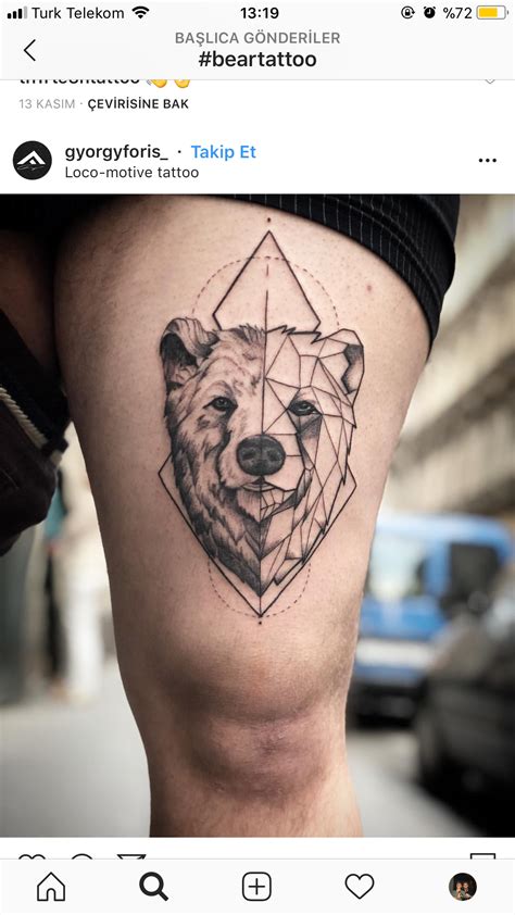 Bear Geometric Tattoo