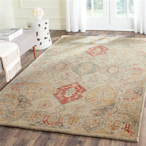 Safavieh Antiquity Beigemulti 6 Ft X 9 Ft Area Rug At830a 6 The
