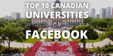 Top 10 Universities In Canada On Facebook Infographic