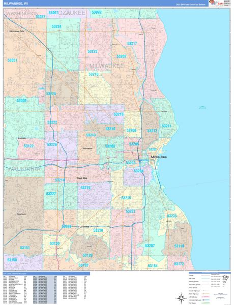 Milwaukee Wisconsin Wall Map Premium Style By Marketmaps