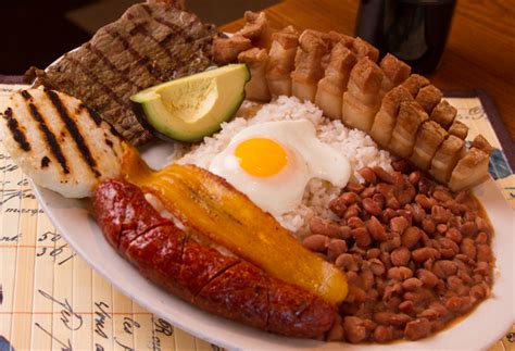 Bandeja Paisa A National Dish Of Colombia A Skirt Steak Blood