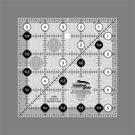 Creative Grids 55 Square Quilting Ruler Template Cgr5