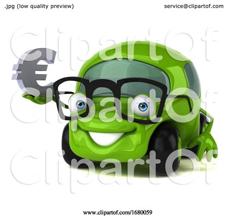 3d Little Green Car On A White Background By Julos 1680059