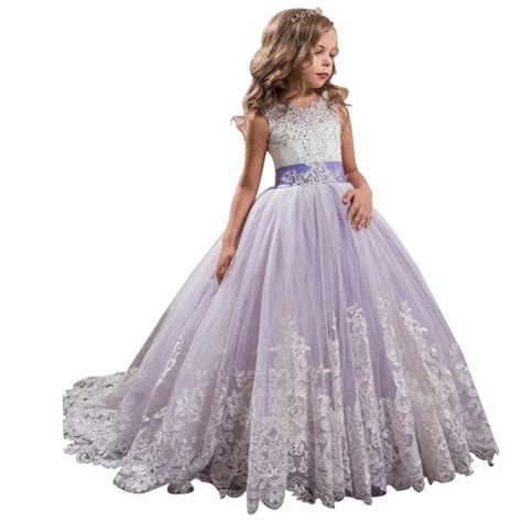 Zyllgf Bridal 2017 Ball Gown Luxury Beaded Girls Pageant Dresses Size