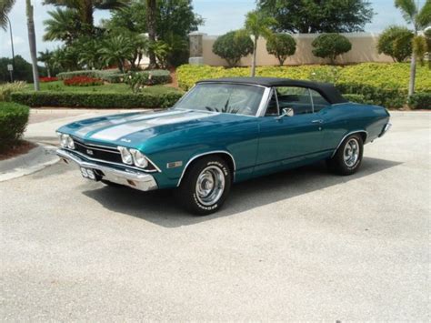Seller Of Classic Cars 1968 Chevrolet Chevelle Teal Blue Metallicblack
