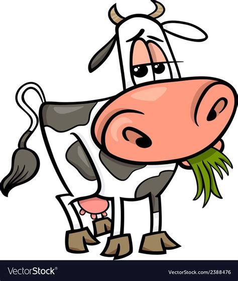 How to draw cute cartoon farm animals. Cow farm animal cartoon vector image on VectorStock in 2020 | Cartoon animals, Cow cartoon ...