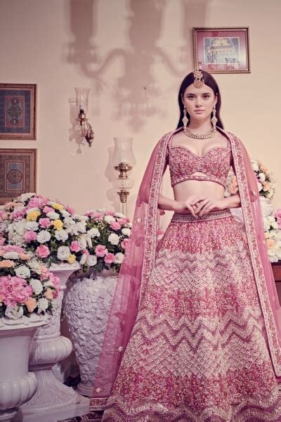 Bridaltrunk Online Indian Multi Designer Fashion Shopping Mulberry Pink Lehenga