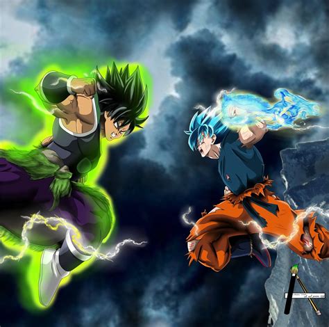 Concernant la france, viz media europe a annoncé avoir acquis les. Broly Vs. Goku Super Saiyan Blue, Dragon Ball Super ...