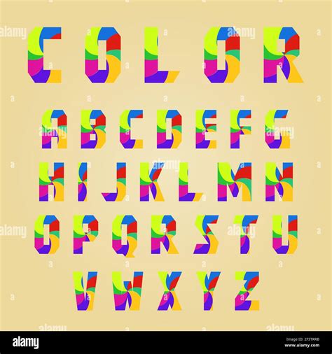 Abstract Color Alphabet Stock Vector Image And Art Alamy