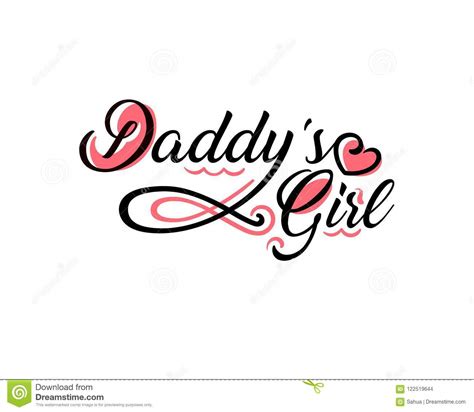 Daddys Girl Tattoo Stock Vector Illustration Of Love 122519644
