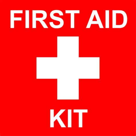 First Aid Kit With Medical Symbol Engraved Sign 6 X 6 Custom Signs