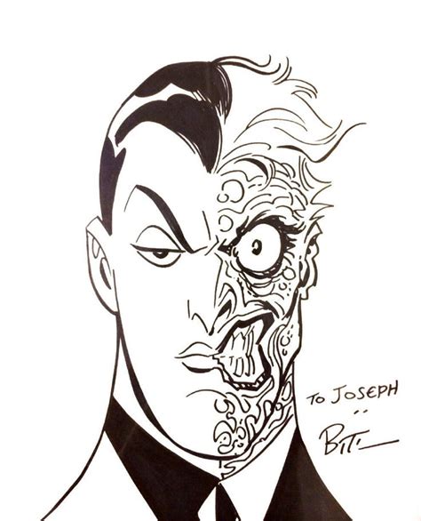 Two Face Sketch By Bruce Timm Superhero Art Bruce Timm Comic Art