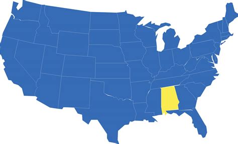 Alabama Location Map