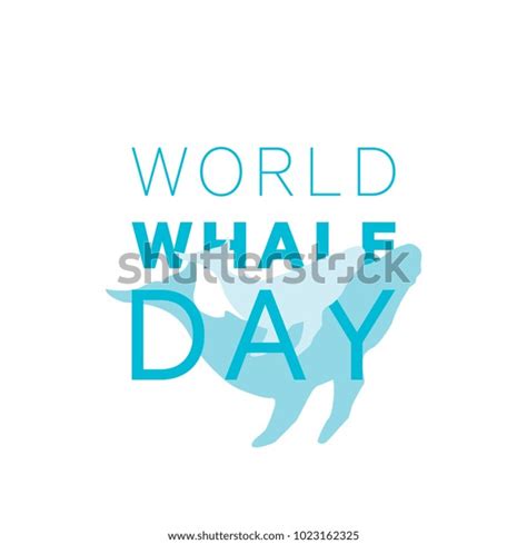 World Whale Day Banner Template Text Stock Vector Royalty Free