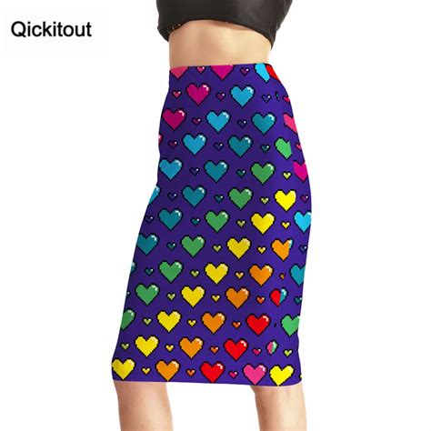 qickitout skirts 2016 fashion trending style women s sexy 3d print black skirts high waist color