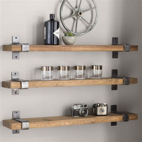 Kitchenshelves Industrial Home Design Industrial Floating Shelves