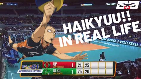 Haikyuu Vs Real Life Uaap Edition Philippine Womens Volleyball Youtube