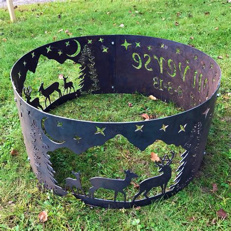 Personalized Fire Ring Metal Fire Pit Custom Steel Fire Ring 11th