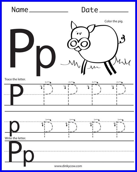 Tracing Letter P Worksheets 583