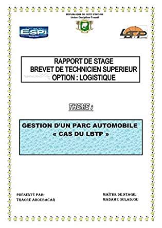 Rapport de stage Logistique Gestion d'un parc automobile (French