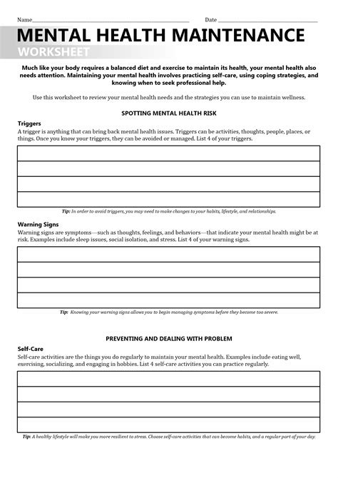 Holidays In Recovery Worksheets