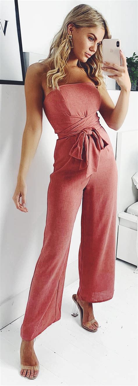 Loving This Gorgeous Pink Jumpsuit Pink Jumpsuits Outfit Fancy Jumpsuit Pink Jumpsuit