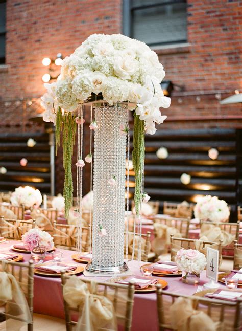 Tall Jeweled Vases Reception Centerpieces Elizabeth Anne Designs The