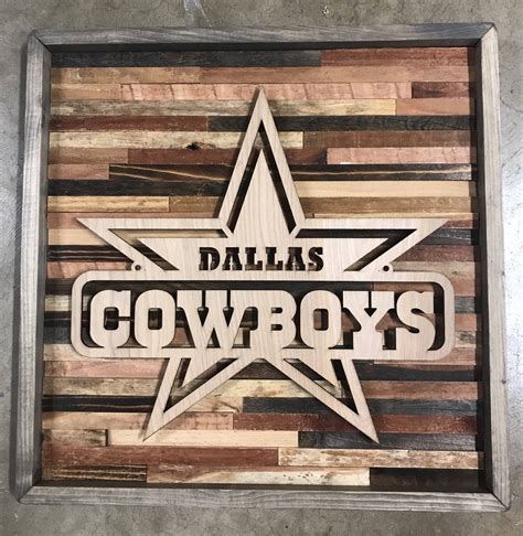 Rustic Sports Decor Dallas Cowboys Wall Art Etsy
