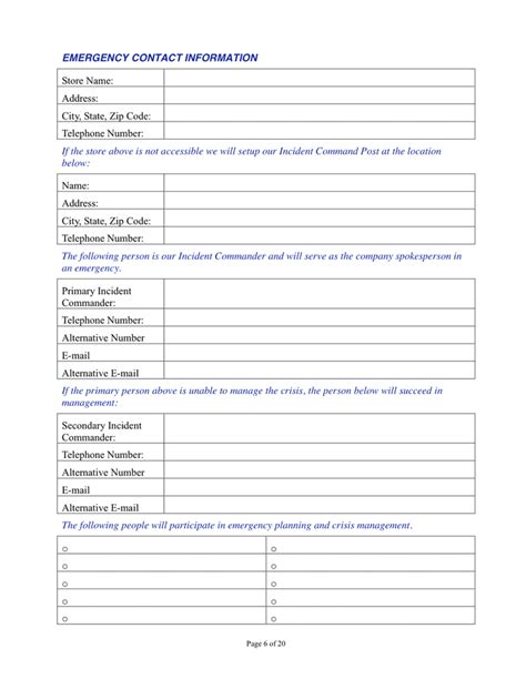 Retailer Business Continuity Plan Template In Word And Pdf Formats