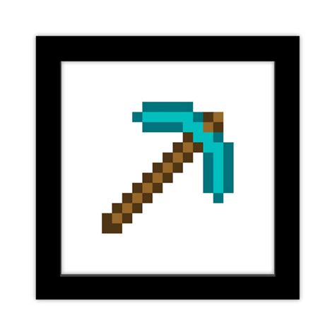 Gallery Pops Minecraft Iconic Pixels Items Diamond Pickaxe Framed