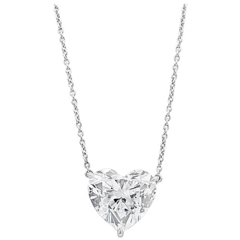 705 Carat Heart Shape Diamond Pendant Necklace For Sale At 1stdibs