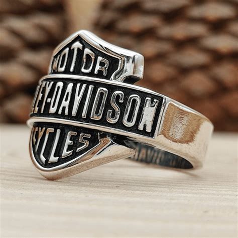 Harley Davidson Ring Solid Silver Ring Biker Ring Etsy