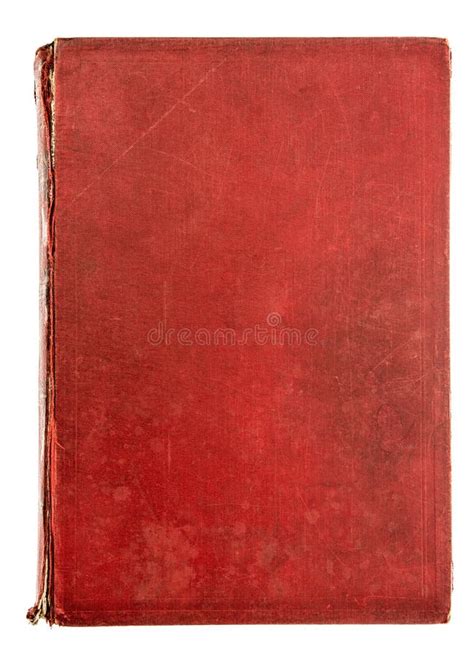 Vintage Red Textile Book Cover Isolated On White Stock Image Image Of