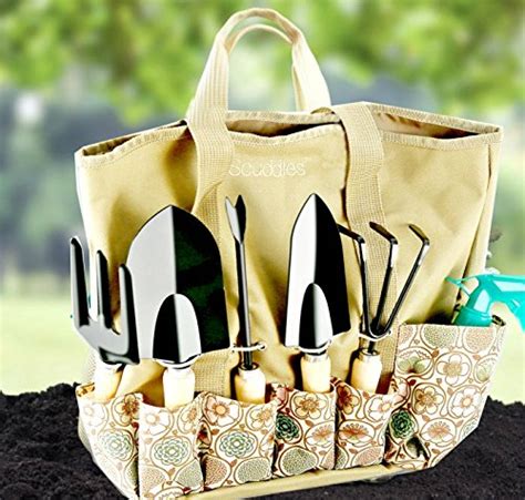 The gardening tool set is a great gift for mother, it can take care of all the plants in your garden. Scuddles Garden Tools Set - 8 Piece Heavy Duty Gardening ...