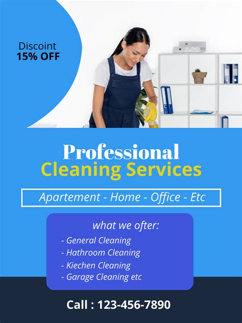 Cleaning Service Poster Online Poster Template Vistacreate