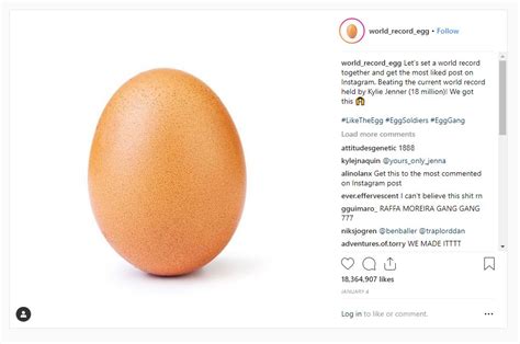 Egg Is Instagrams Most Liked Post Ever Wrytin