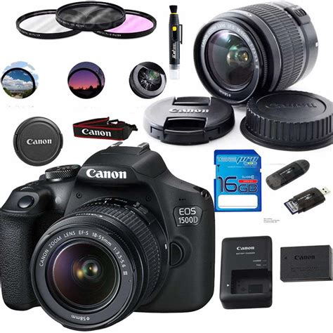 Canon Eos 1500d 241mp Digital Slr Camera Black With 18 55 Is Ii Lens