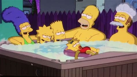 Ned Flanders Joins The Simpsons In The Hot Tub Youtube