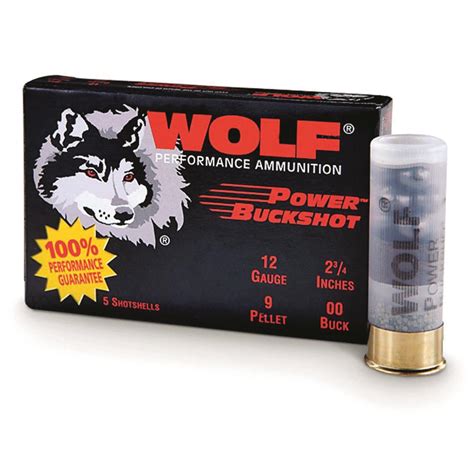 Wolf Power Buckshot 12 Gauge 2 34 00 Buckshot 9 Pellets 250