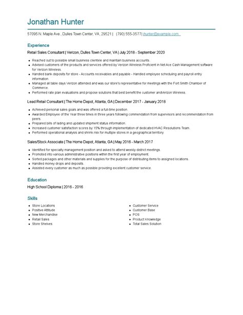 Typical duties listed on a mobile sales consultant resume sample are greeting customers, approaching potential clients, asking questions, answering to customer inquiries. Retail Sales Consultant Resume Examples and Tips - Zippia