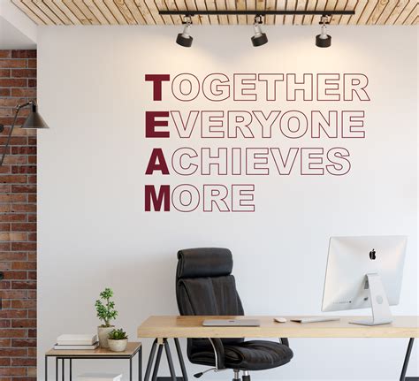 Team Office Wall Sticker Together Everyone Achieves More