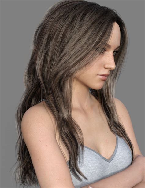 Mrl Dforce Long Layered Hair For Genesis 8 Female With Colour Mixing Daz3d下载站
