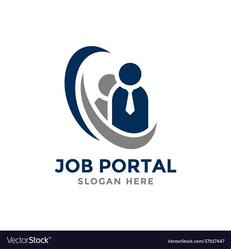 Job Portal Logo Design Template Concept Royalty Free Vector