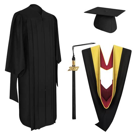Deluxe Master Graduation Cap Gown Tassel And Hood Masters Academic