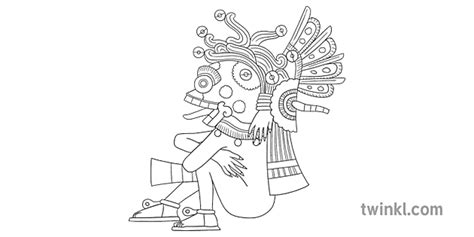Mictlantecuhtli Dios Azteca Muerte Mitología Religión Ks2 Blanco Y