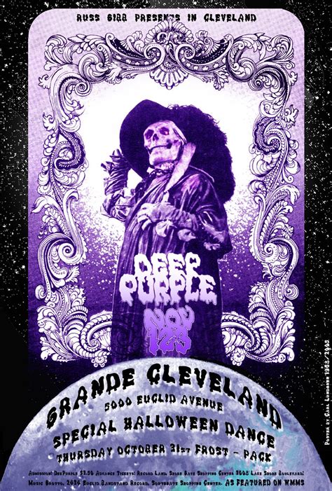 Deep Purple Poster Grande Cleveland Concert Posters Music Concert
