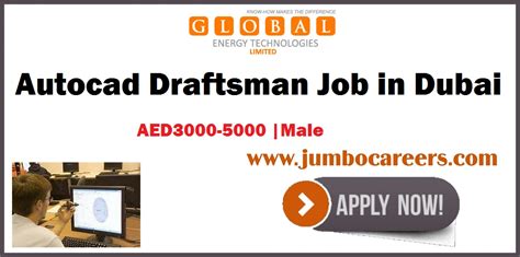 Autocad Draftsman Jobs In Dubai Free Visa And Salary Aed 3000 5000