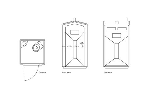 Portable Toilet Free Cad Drawings