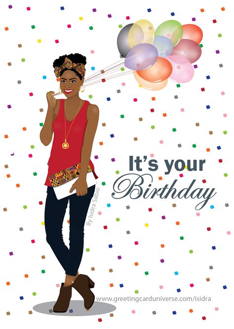 9 Black Girl Birthday Card Birthday Sarahsoriano